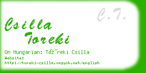 csilla toreki business card